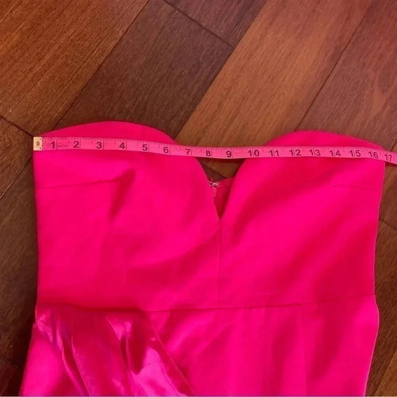 Bardot Lorella Midi Dress Candy Pink Formal One Shoulder Side Slit Size 8 Large - Picture 12 of 13